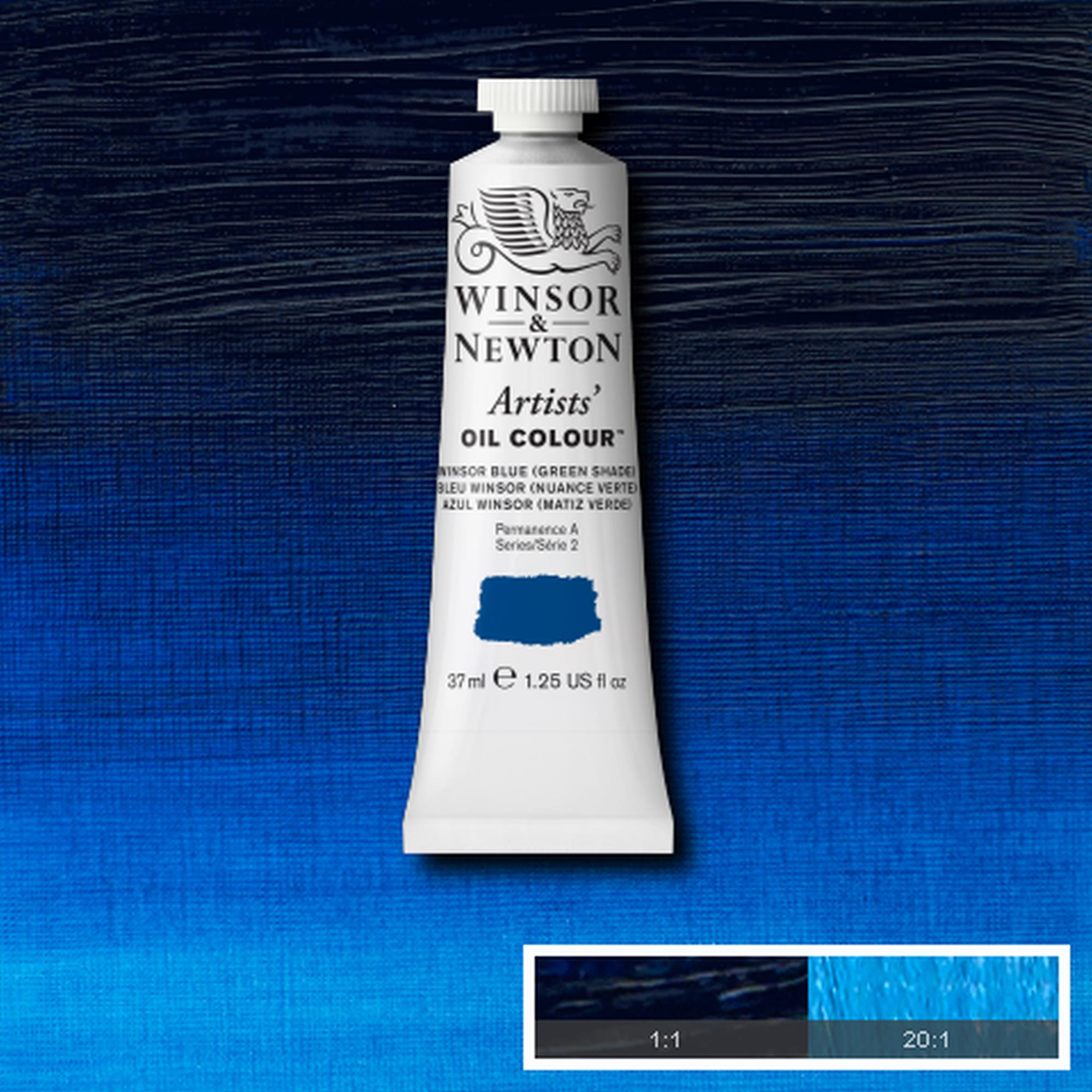 Winsor & Newton Artists' Oil Colours - Black or Grey or Blue