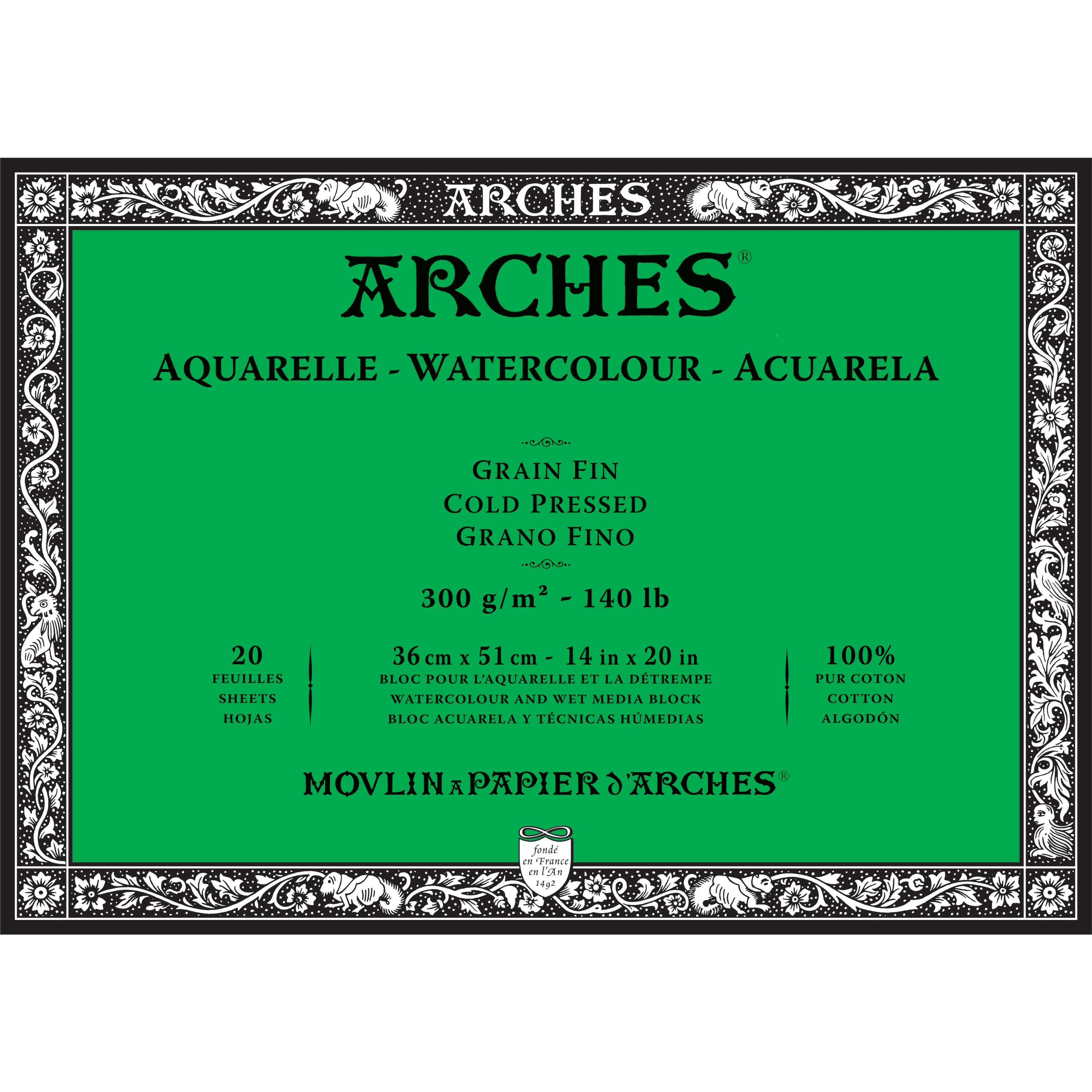 ARCHES Watercolour Blocks 140 lb Cold Press