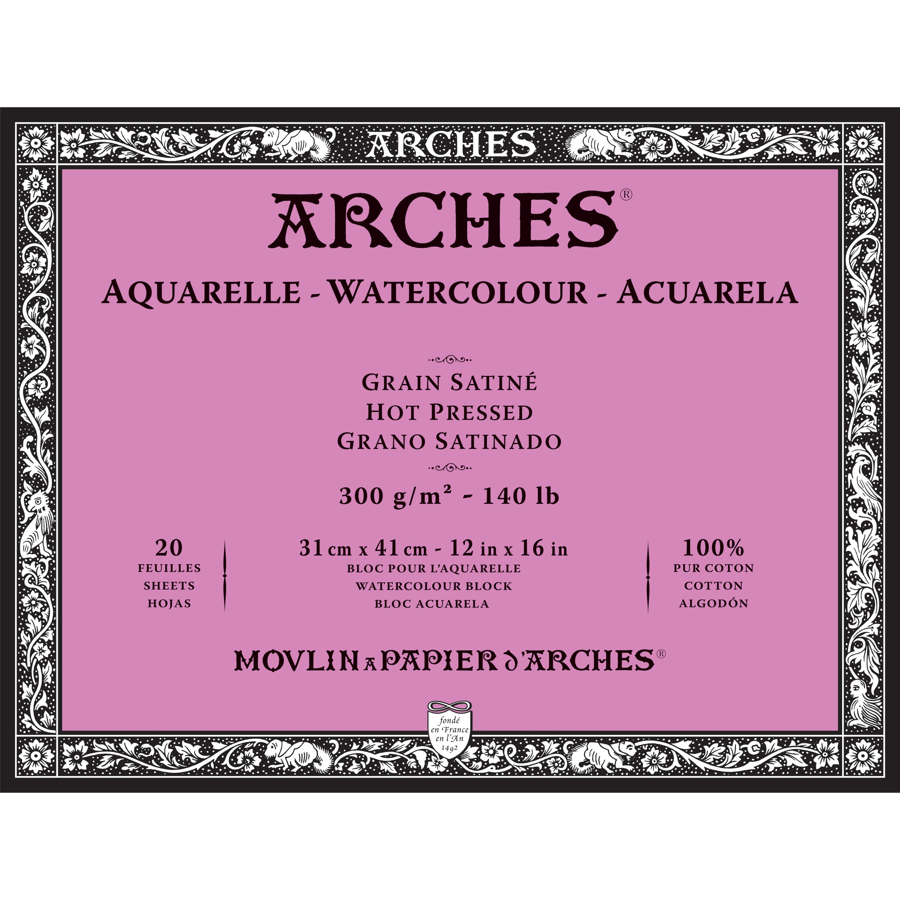 ARCHES Watercolour Blocks 140 lb Hot Press