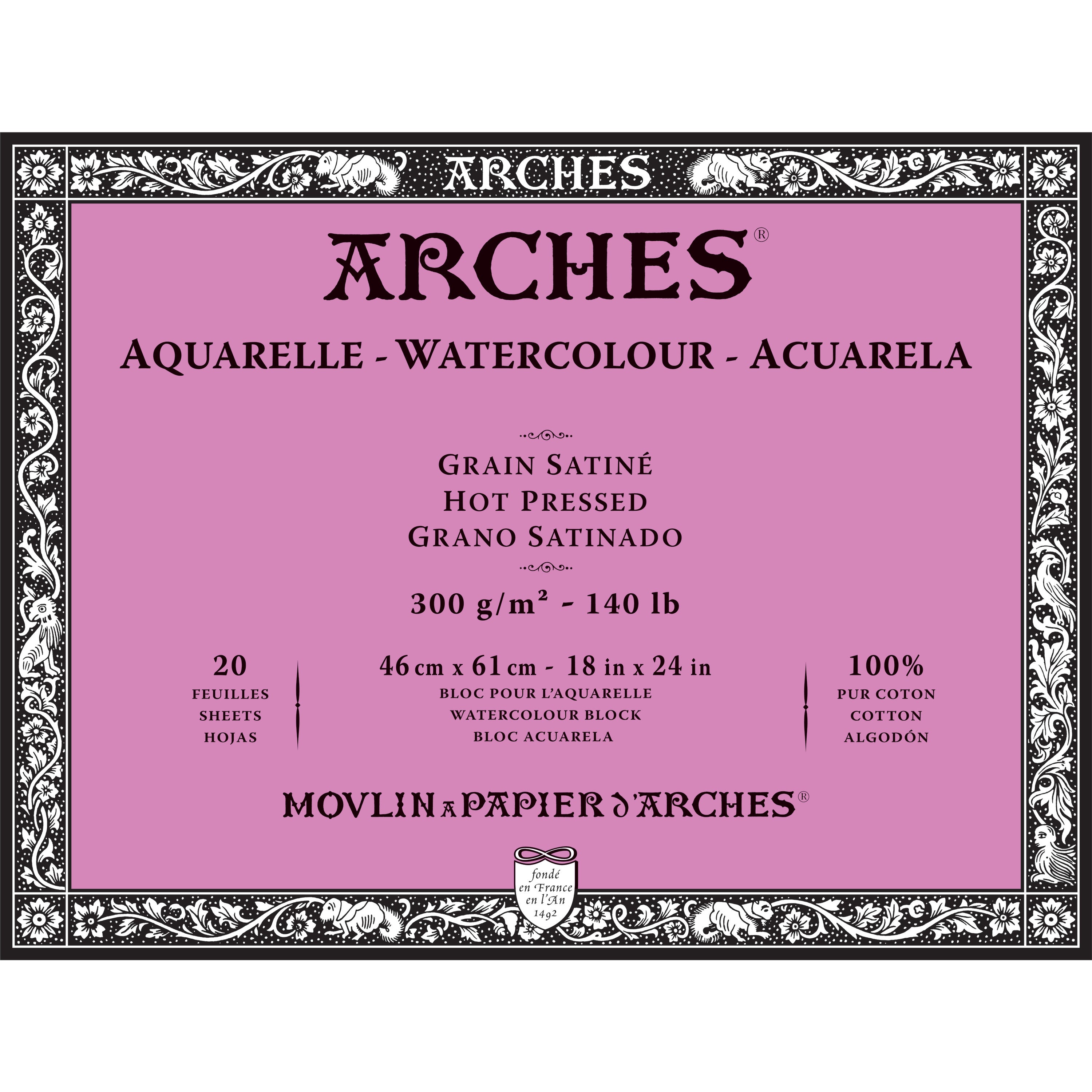 ARCHES Watercolour Blocks 140 lb Hot Press