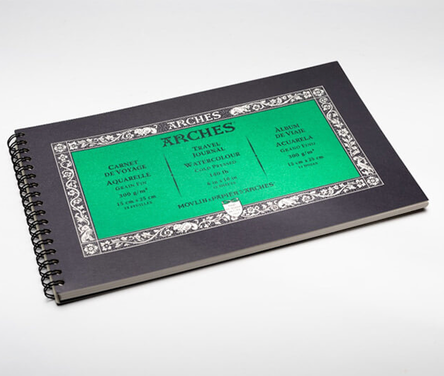 ARCHES Watercolour Travel Journal 140lb/300gsm Cold Pressed 10" x 6"