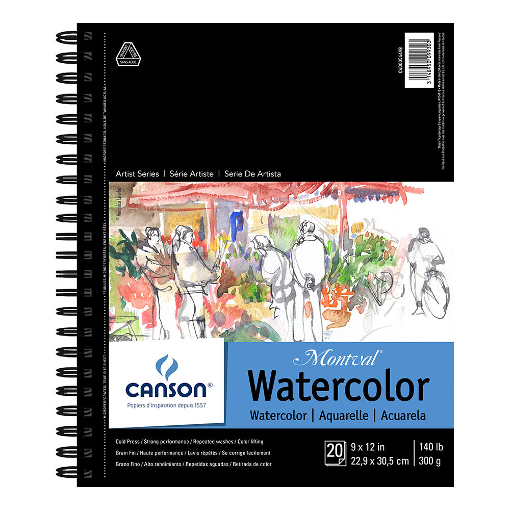 Canson Montval Watercolour Paper Spiralbound Pads