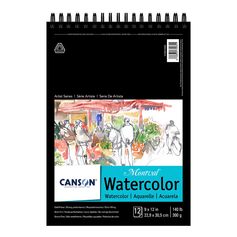 Canson Montval Watercolour Paper Spiralbound Pads