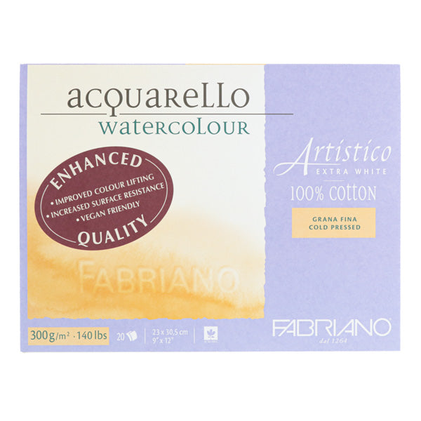 Fabriano Artistico Extra White Watercolour Paper Blocks