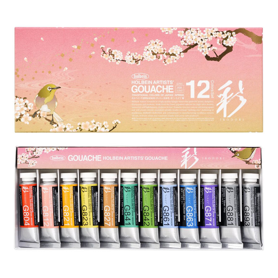 Holbein Artists' Gouache Irodori Series - Spring Set of 12
