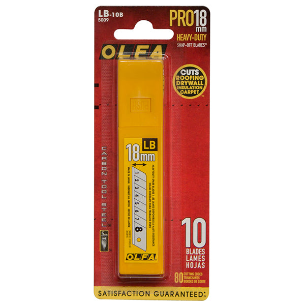OLFA Heavy-Duty Snap-Off Replacement Blades 18mm Pack of 10