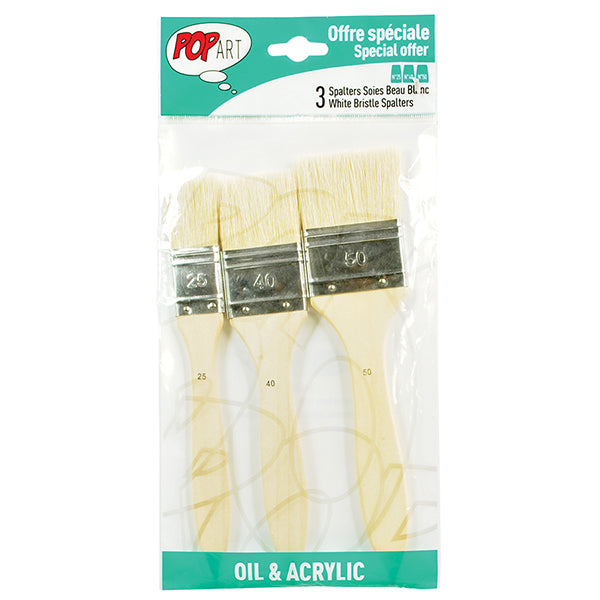 Pebeo Spalter Brush Sets - Natural Bristle Set of 3