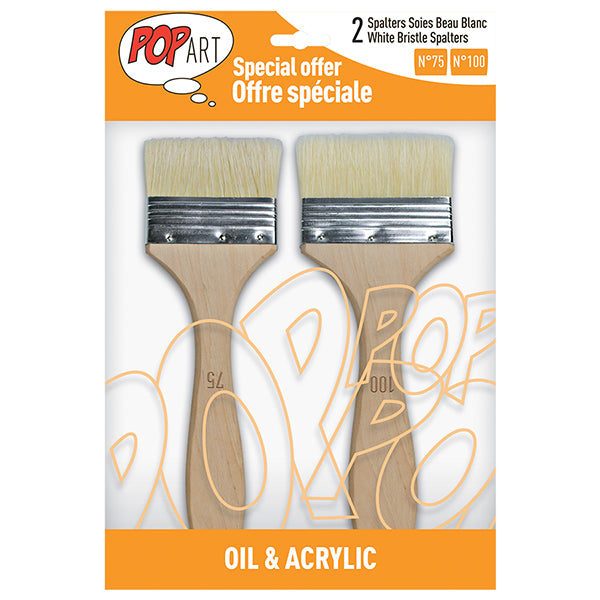 Pebeo Spalter Brush Sets - Natural Bristle Set of 2