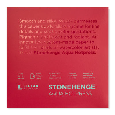 Stonehenge Aqua Watercolour Paper Blocks - Hot Press
