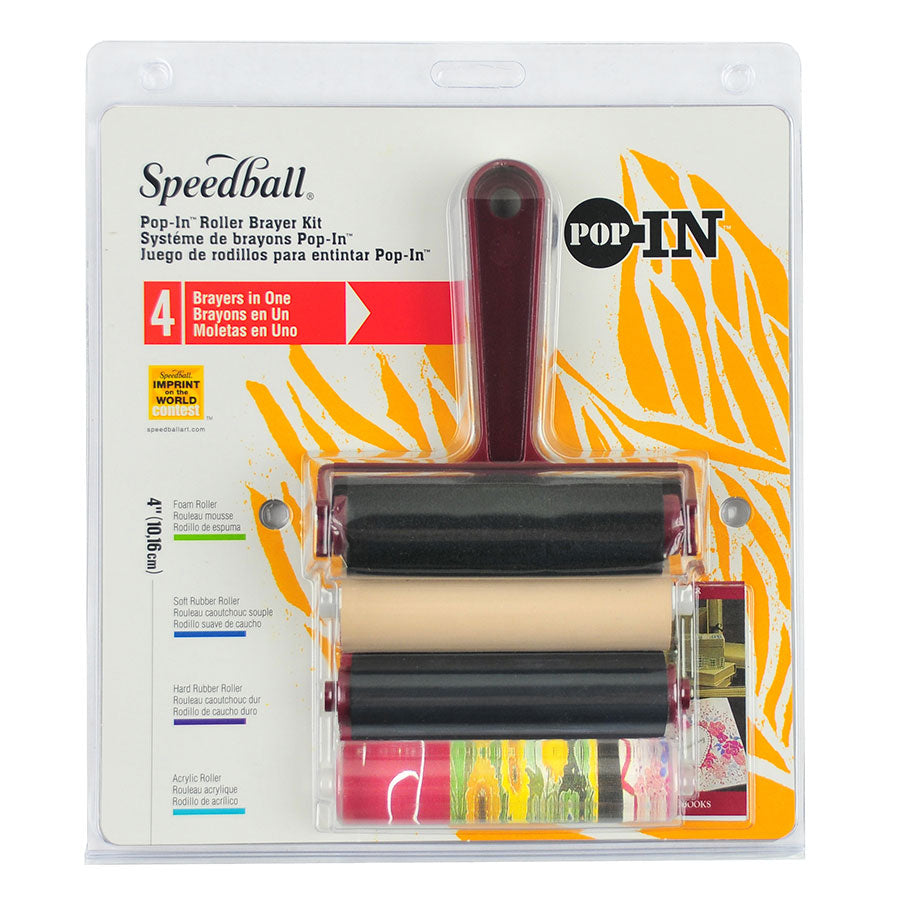 Speedball Pop-In Brayer Set 4-in-1 - 4"