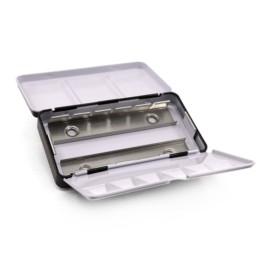 Empty Metal Watercolour Tin Case holds 12 Half Pans