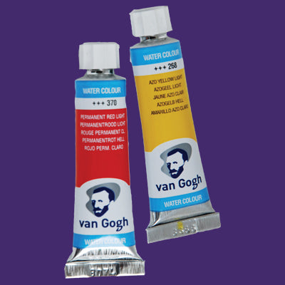 Van Gogh Watercolor Paint - Orange or Red or Purple