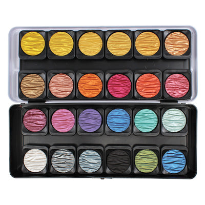 FineTec Pearlescent Watercolours Set of 24 Colourful