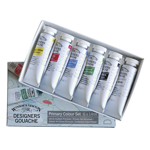 Winsor & Newton Designers Gouache Primary Set of 6